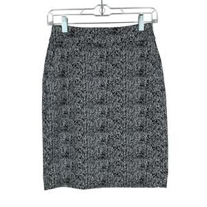 Cabi Agent Skirt Black Herringbone Pockets Pencil Knee Length 4387 Women's 00